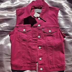 Pink Levi's Pink Denim Vest